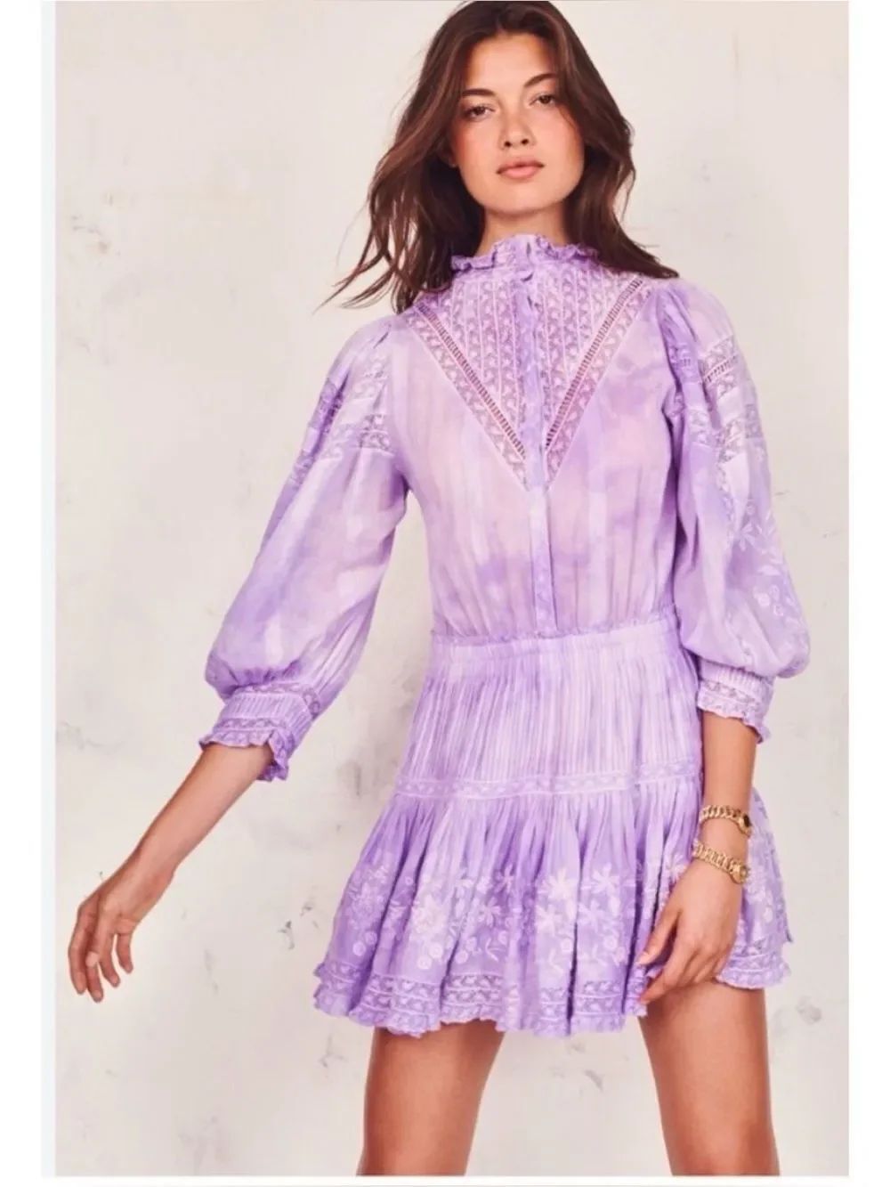 LoveShackFancy Viola Dress Size S ~ Excellent